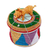 Decorative beaded box, 'Golden Lion' - Multicolored Beaded Box with Lion (image 2c) thumbail