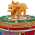 Decorative beaded box, 'Golden Lion' - Multicolored Beaded Box with Lion (image 2e) thumbail