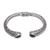 Agate cuff bracelet, 'Drops of Rain' - Agate and Sterling Silver with Multiple Motifs Cuff Bracelet