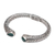 Agate cuff bracelet, 'Drops of Rain' - Agate and Sterling Silver with Multiple Motifs Cuff Bracelet