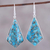 Sterling silver and composite turquoise dangle earrings, 'Sky Kites' - Sterling Silver and Composite Turquoise Dangle Earrings (image 2) thumbail