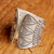 Sterling silver wrap ring, 'Tribal Spectacle' - Sterling Silver Wrap Ring with Printed Motifs from Thailand