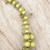 Wood and coconut shell beaded statement necklace, 'Yellow Splendor' - Yellow Sese Wood and Coconut Shell Statement Necklace