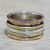 Sterling silver meditation spinner ring, 'Alluring Rotation' - Sterling Silver Copper and Brass Spinner Ring from India (image 2) thumbail
