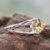 Citrine solitaire ring, 'Love Triangle' - Solitaire Citrine Ring Crafted in Sterling Silver (image 2) thumbail