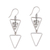 Sterling silver dangle earrings, 'Gorgeous Triangles' - Triangular Sterling Silver Dangle Earrings from Bali