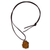 Drusy citrine pendant necklace, 'Pathway of the Sun' - Freeform Drusy Citrine Pendant Necklace and Suede Cord
