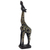 Wood sculpture, 'Giraffe I' - Brown Wood Giraffe Decor Sculpture Handcarved in Ghana