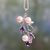 Amethyst and cultured pearl pendant necklace, 'Sincerely Yours' - Pendant Necklace in Silver with Amethysts and Pearls (image 2) thumbail