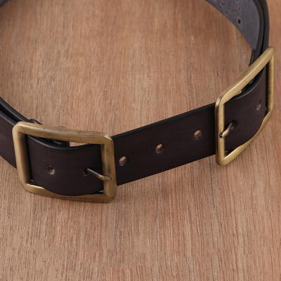 Cinturón de cuero - Cinturón de cuero hecho a mano en pedernal de la India