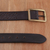 Leather belt, 'Classic Elegance in Flint' - Handcrafted Leather Belt in Flint from India (image 2c) thumbail