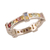 Sapphire band ring, 'colourful Treasure' - Channel-Set Rhodium Plated Sapphire Band Ring