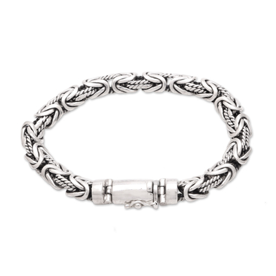Sterling silver chain bracelet, 'Generous Spirit' - Artisan Crafted Sterling Silver Chain Bracelet from Bali