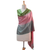Mantón de seda y lana - Mantón Multicolor de Mujer en Lana y Seda de la India