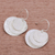 Silver dangle earrings, 'Raindrops Fall' - Contemporary Textured 950 Silver Dangle Earrings