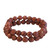 Sunstone beaded stretch bracelets, 'Strength and Energy' (pair) - Two Sunstone Beaded Stretch Bracelets from Brazil