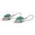 Turquoise dangle earrings, 'Pyramids of Friendship' - Unique Taxco Silver Turquoise Earrings