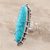 Sterling silver cocktail ring, 'Blue Forever' - Hand Crafted Recon Turquoise and Sterling Silver Ring