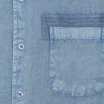 Men's cotton shirt, 'Casual Flair in Denim Blue' - Men's Long-Sleeve Cotton Shirt in Denim Blue from India