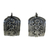 Sterling silver hoop earrings, 'Hanging Jasmine' - 925 Sterling Silver Floral Hoop Earrings from Thailand