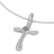 Halskette mit Amethyst-Anhänger - Halskette mit indischem Kreuzanhänger aus Amethyst und Sterlingsilber