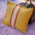 Zapotec cotton cushion cover, 'Amber History' - Handwoven Cotton Cushion Cover in Amber from Mexico
