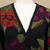 100% alpaca cardigan, 'Cusco Flowers in Black' - Alpaca Intarsia Knit Cardigan In Multicolored Floral (image 2g) thumbail