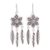 Sterling silver dangle earrings, 'Tribal Forest' - Hand Crafted Sterling Silver Floral Dangle Earrings thumbail
