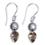 Cultured pearl and citrine dangle earrings, 'Yellow Tear' - Sterling Silver Earrings with Citrine and Cultured Pearl