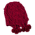 100% alpaca chullo hat, 'Cherry Pompoms' - Red 100% Alpaca Hand Knitted Andean Chullo Hat