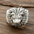Men's sterling silver ring, 'King's 'Roar - Men's Sterling Silver Lion Ring from India thumbail