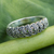 Marcasite cocktail ring, 'Olive Garland' - Handcrafted Marcasite and Sterling Silver Cocktail Ring (image 2b) thumbail