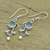 Chalcedony dangle earrings, 'Sky Garland' - Sterling Silver and Chalcedony Earrings India Jewelry
