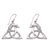 Sterling silver dangle earrings, 'Dragon Knot' - Bali Sterling Silver Celtic Trinity Knot Dragon Earrings