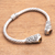 Citrine cuff bracelet, 'Triangular Glitter' - Triangular Citrine Cuff Bracelet Crafted in Bali