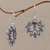 Sterling silver dangle earrings, 'Valentine Vine' - Hand Made Sterling Silver Heart Earrings (image 2b) thumbail