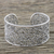 Sterling silver cuff bracelet, 'Hedge Maze' - Wide Silver Cuff Bracelet Hand Made in Thailand