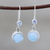Larimar and blue topaz dangle earrings, 'Blue Flair' - Lapis Lazuli and Blue Topaz Dangle Earrings from India