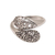 Sterling silver wrap ring, 'Two Shadows' - Sterling Silver Engraved Floral Leaf Wrap Ring of Indonesia thumbail