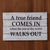 Wood sign, 'True Friends' - White Wood Inspirational Sign from Indonesia
