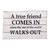 Wood sign, 'True Friends' - White Wood Inspirational Sign from Indonesia (image 2a) thumbail