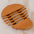 Cedar wood trivet, 'Juicy Mango' - Cedar Wood Trivet Mango Shape from Guatemala (image 2) thumbail