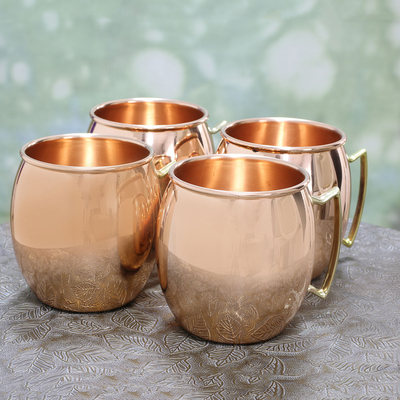 Copper mugs, Classic Tavern (set of 4)