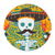Decoupage wood coasters, 'Mustachioed Skull' - Day of the Dead Decoupage Pinewood Coasters from Mexico (image 2d) thumbail