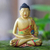 Wood statuette, 'Buddha in Meditation' - Hand Made Wood Sculpture (image 2) thumbail