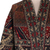 Viscose blend jacquard jacket, 'Flower Garden' - Floral Viscose Blend Jacquard Jacket from India (image 2f) thumbail