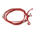 Macrame wrap bracelets, 'All Heart' (pair) - Adjustable Red Macrame Bracelets (Pair)