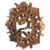 Wood relief panel, 'Blossoming Omkara' - Wood Wall Relief Panel Floral Om from Indonesia (image 2c) thumbail