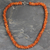 Carnelian long beaded necklace, 'Sunset Glow' - Beaded Carnelian Necklace Artisan Crafted Jewelry (image 2) thumbail