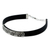 Men's sterling silver bracelet, 'Taxco Frieze' - Men's Mexican Taxco Silver Black Rubber Wristband Bracelet